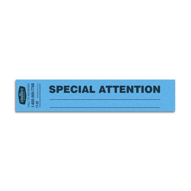 Instruction Tag "SPECIAL ATTENTION" - 1000 per box